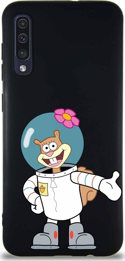Samsung Galaxy A30S Soft Premier Kapak Sandy Tasarımlı Silikon Kılıf - Siyah