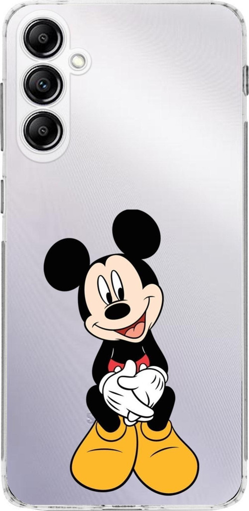 Samsung Galaxy A24 Kamera Korumalı Kapak Mickey Mouse Tasarımlı Şeffaf Kılıf