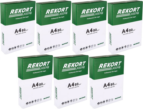 Rekort A4 80GR/M2 Fotokopi Kağıdı 3500 Adet (7PK*500)