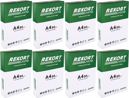 Rekort A4 80GR/M2 Fotokopi Kağıdı 4000 Adet (8PK*500)