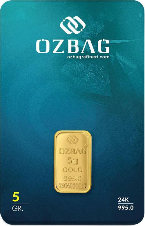 24 Ayar 5 Gram 995 Özbağ Külçe Altın