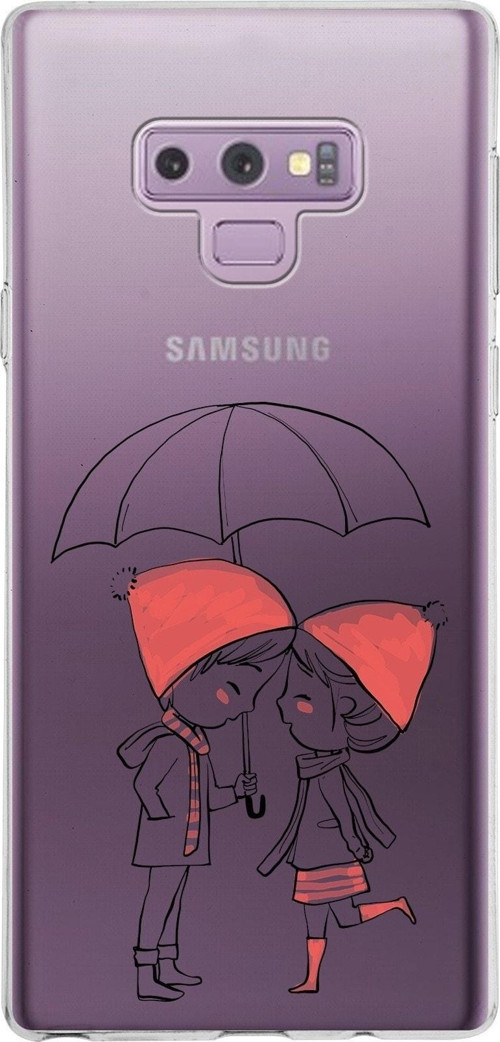 Samsung Galaxy Note 9 Kapak Aşk Tasarımlı Şeffaf Silikon Kılıf