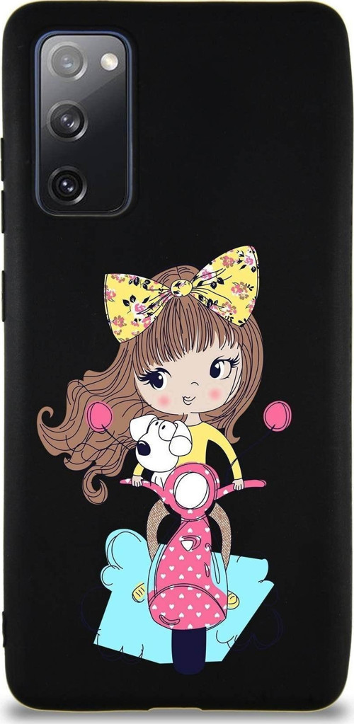 Samsung Galaxy S20 Fe Soft Premier Kapak Vespagirl Tasarımlı Silikon Kılıf - Siyah