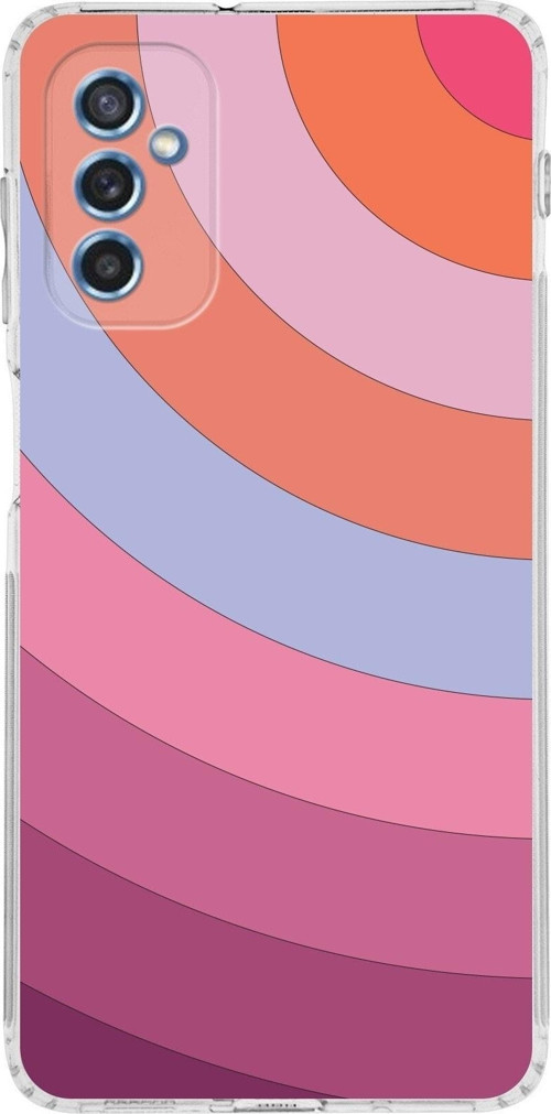 Samsung Galaxy M52 Kamera Korumalı Kapak Renk Cümbüşü Tasarımlı Şeffaf Kılıf