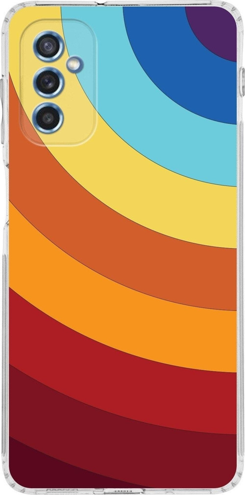 Samsung Galaxy M52 Kamera Korumalı Kapak Renk Cümbüşü Tasarımlı Şeffaf Kılıf