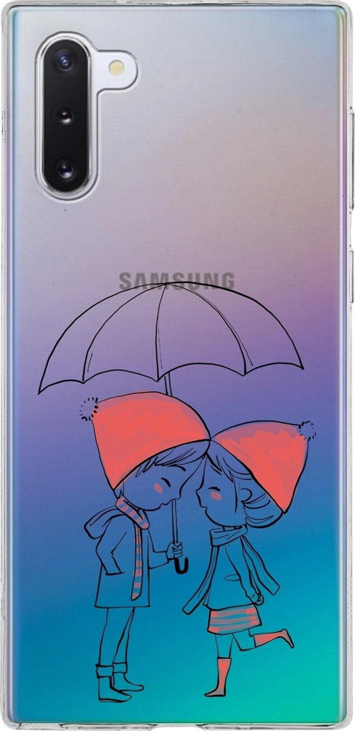 Samsung Galaxy Note 10 Kapak Aşk Tasarımlı Şeffaf Silikon Kılıf