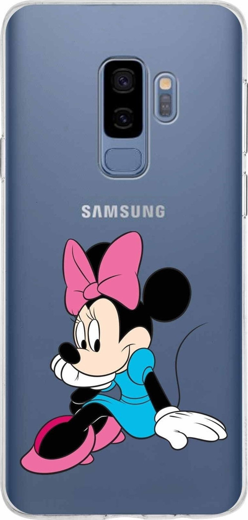 Samsung Galaxy S9 Plus Kapak Minnie Mouse Tasarımlı Şeffaf Silikon Kılıf