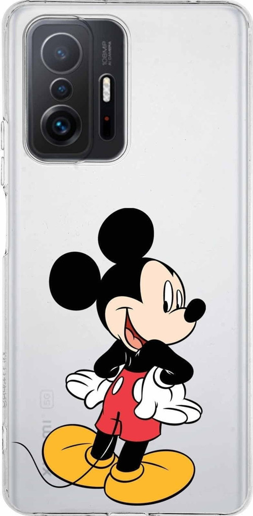 Xiaomi Mi 11T Pro Kamera Korumalı Kapak Mickey Mouse Tasarımlı Şeffaf Kılıf