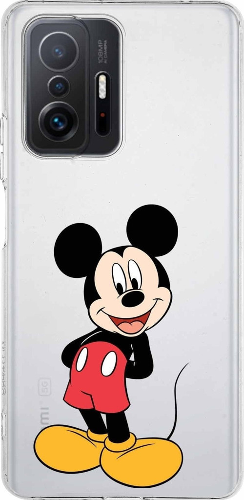 Xiaomi Mi 11T Pro Kamera Korumalı Kapak Mickey Mouse Tasarımlı Şeffaf Kılıf