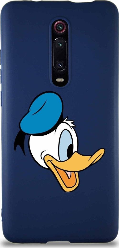 Xiaomi Mi 9T Soft Premier Kapak Donald Duck-F Tasarımlı Silikon Kılıf - Lacivert