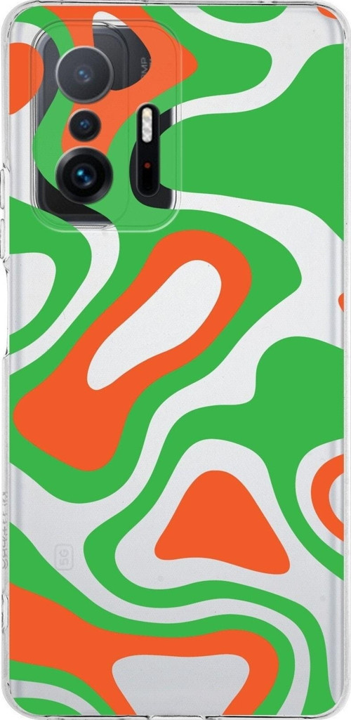 Xiaomi Mi 11T Pro Kamera Korumalı Kapak Renkli Desen Tasarımlı Şeffaf Kılıf