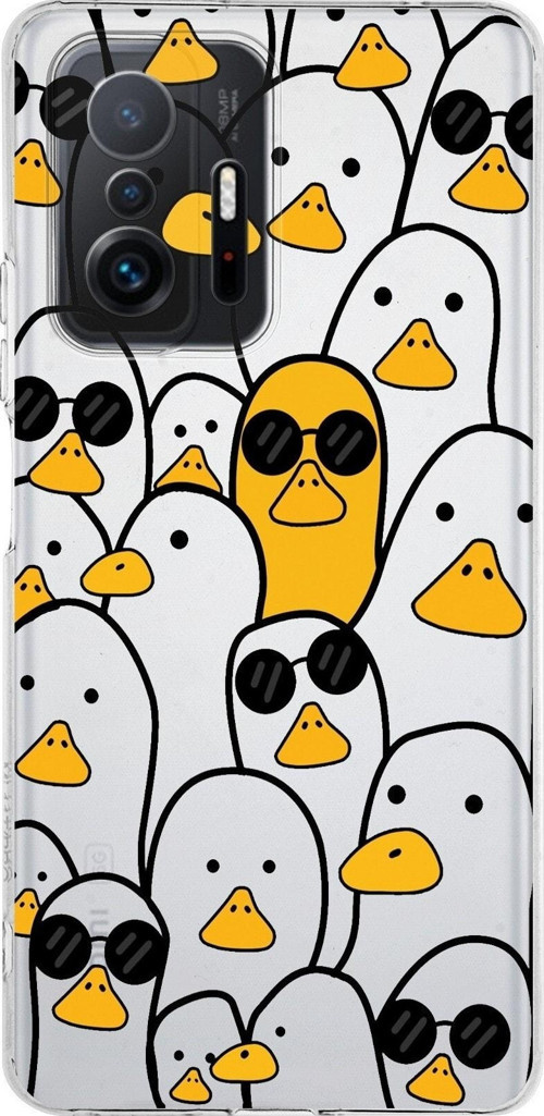Xiaomi Mi 11T Pro Uyumlu Kapak Duck Tasarımlı Şeffaf Kılıf