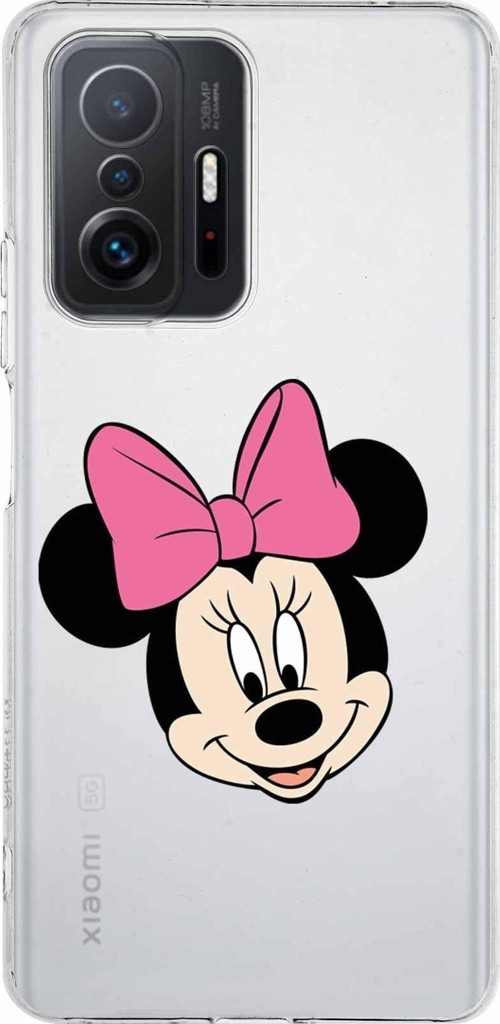 Xiaomi Mi 11T Pro Uyumlu Kapak Minnie Mouse Tasarımlı Şeffaf Kılıf