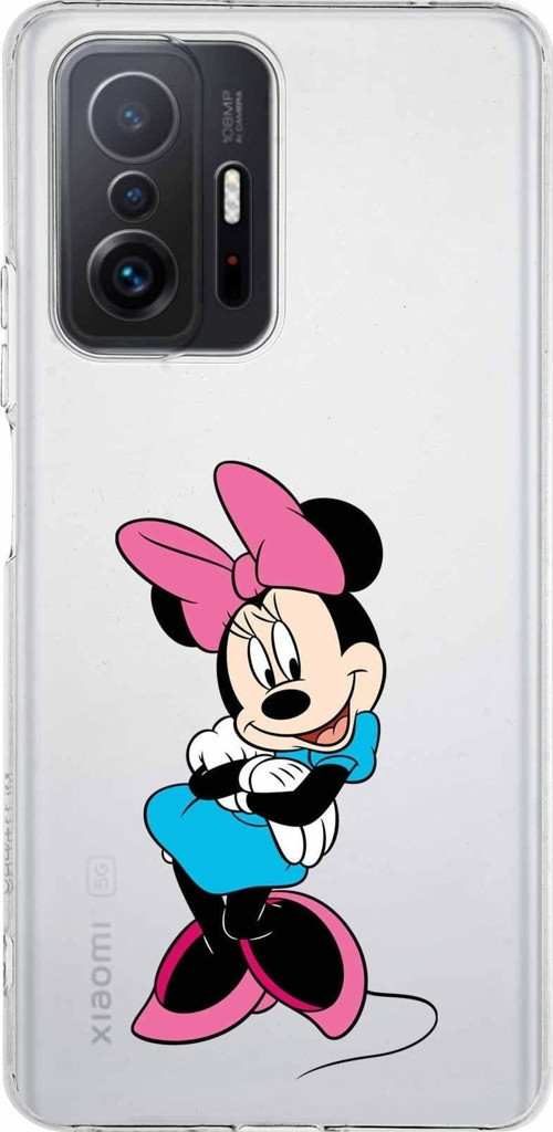 Xiaomi Mi 11T Pro Uyumlu Kapak Minnie Mouse Tasarımlı Şeffaf Kılıf