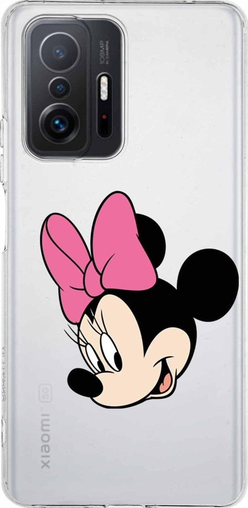 Xiaomi Mi 11T Pro Uyumlu Kapak Minnie Mouse Tasarımlı Şeffaf Kılıf