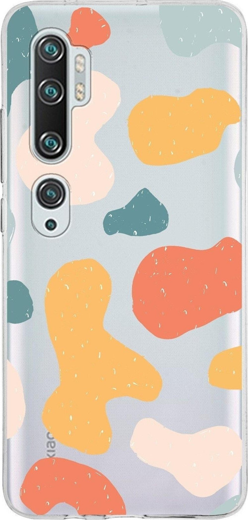 Xiaomi Mi Note 10 Uyumlu Kapak Grunge Tasarımlı Şeffaf Silikon Kılıf