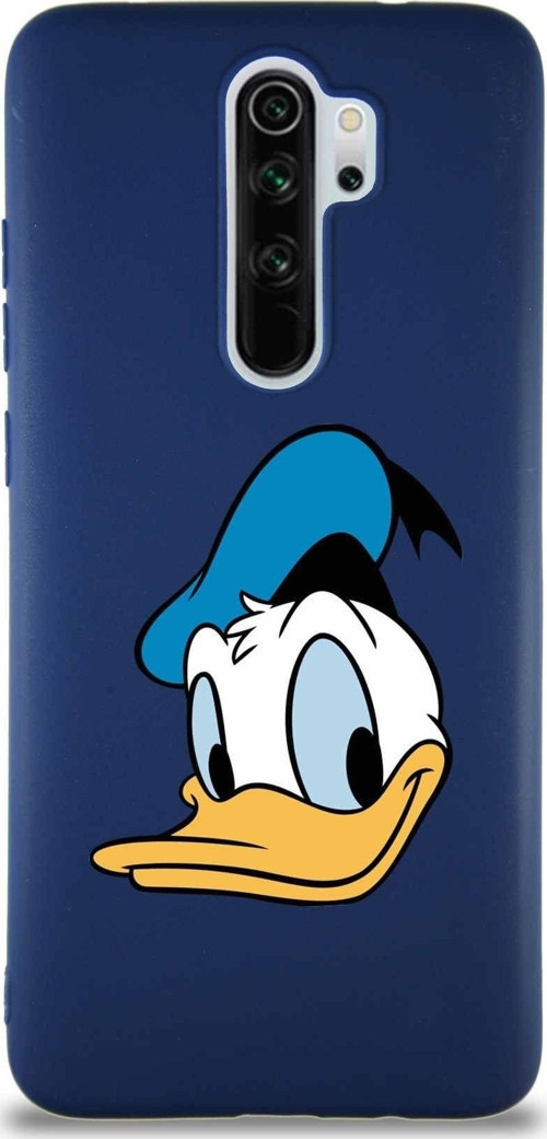Xiaomi Redmi Note 8 Pro Soft Premier Kapak Donald Duck-B Tasarımlı Silikon Kılıf - Lacivert