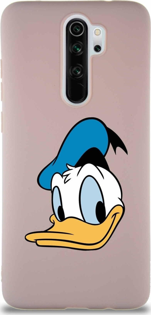 Xiaomi Redmi Note 8 Pro Soft Premier Kapak Donald Duck-B Tasarımlı Silikon Kılıf - Pudra