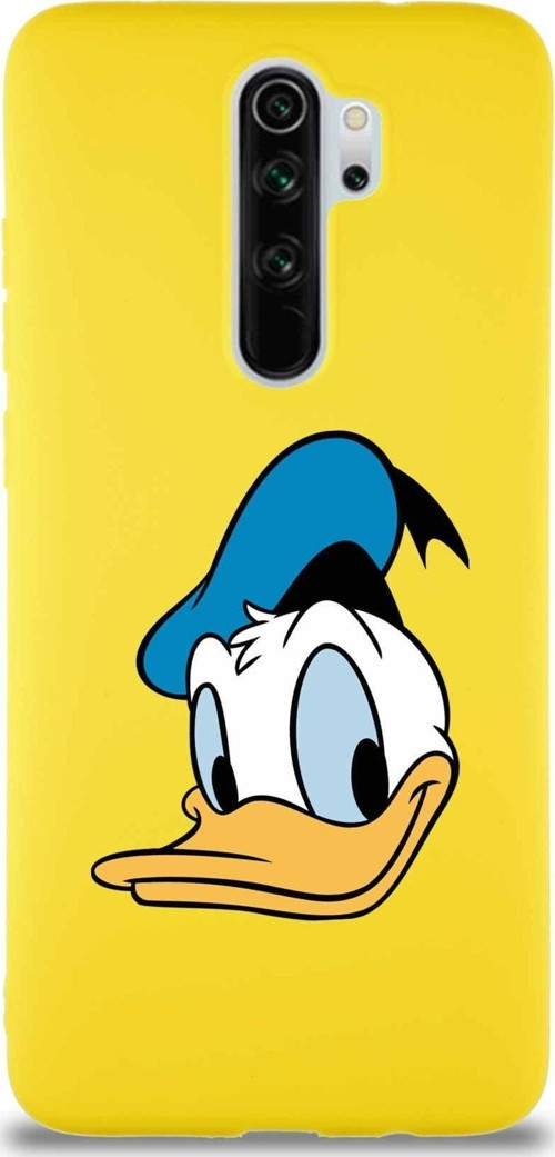 Xiaomi Redmi Note 8 Pro Soft Premier Kapak Donald Duck-B Tasarımlı Silikon Kılıf - Sarı