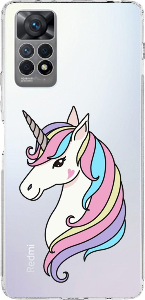 Xiaomi Redmi Note 11 Pro Uyumlu Kapak Unicorn Tasarımlı Şeffaf Kılıf
