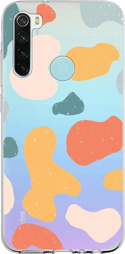 Xiaomi Redmi Note 8 Uyumlu Kapak Grunge Tasarımlı Şeffaf Silikon Kılıf