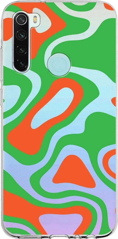 Xiaomi Redmi Note 8 Uyumlu Kapak Renkli Desen Tasarımlı Şeffaf Silikon Kılıf