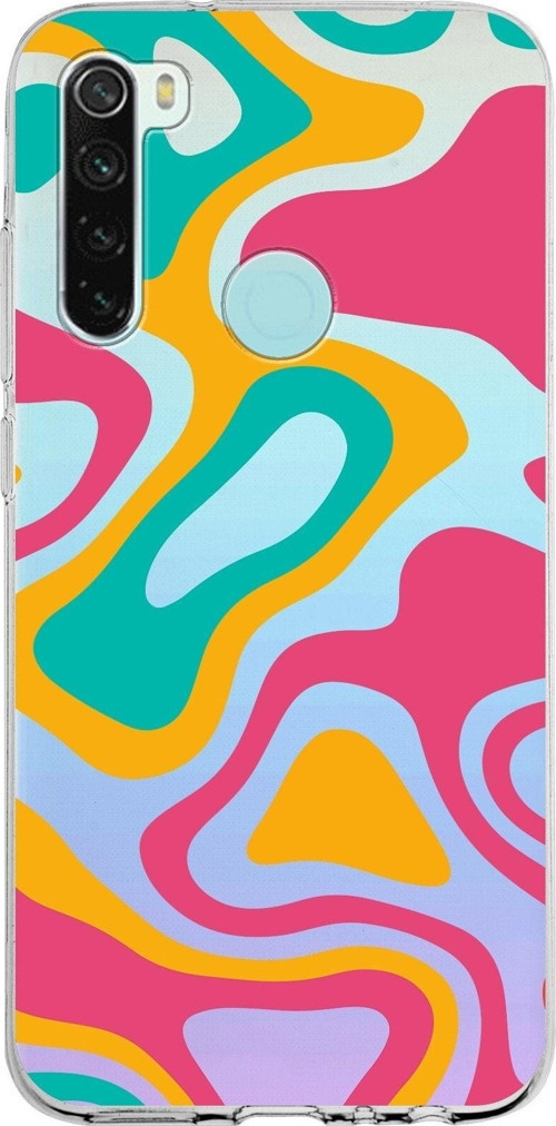 Xiaomi Redmi Note 8 Uyumlu Kapak Renkli Desen Tasarımlı Şeffaf Silikon Kılıf