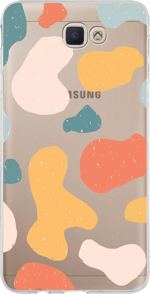 Samsung Galaxy J7 Prime 2 Kapak Grunge Tasarımlı Şeffaf Silikon Kılıf