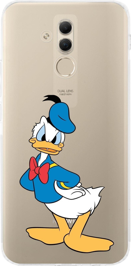 Huawei Mate 20 Lite Kamera Korumalı Kapak Donald Duck Tasarımlı Şeffaf Kılıf