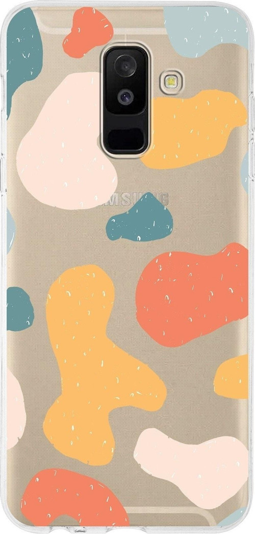 Samsung Galaxy A6 Plus (2018) Uyumlu Kapak Grunge Tasarımlı Şeffaf Silikon Kılıf