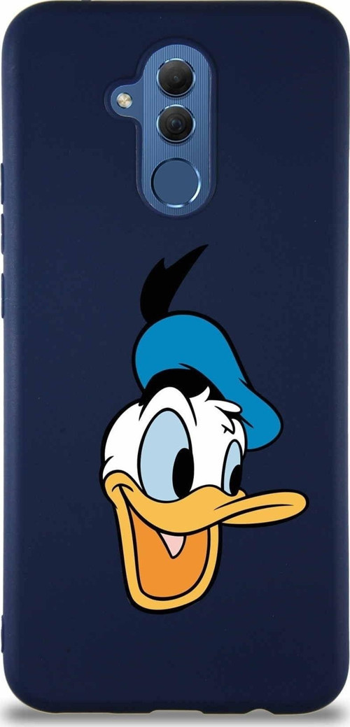 Huawei Mate 20 Lite Soft Premier Kapak Donald Duck-A Tasarımlı Silikon Kılıf - Lacivert