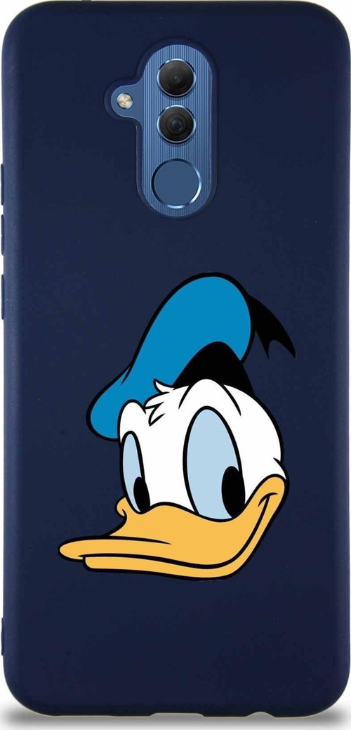 Huawei Mate 20 Lite Soft Premier Kapak Donald Duck-B Tasarımlı Silikon Kılıf - Lacivert