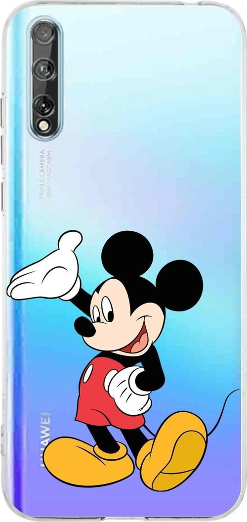 Huawei P Smart S Kamera Korumalı Kapak Mickey Mouse Tasarımlı Şeffaf Kılıf