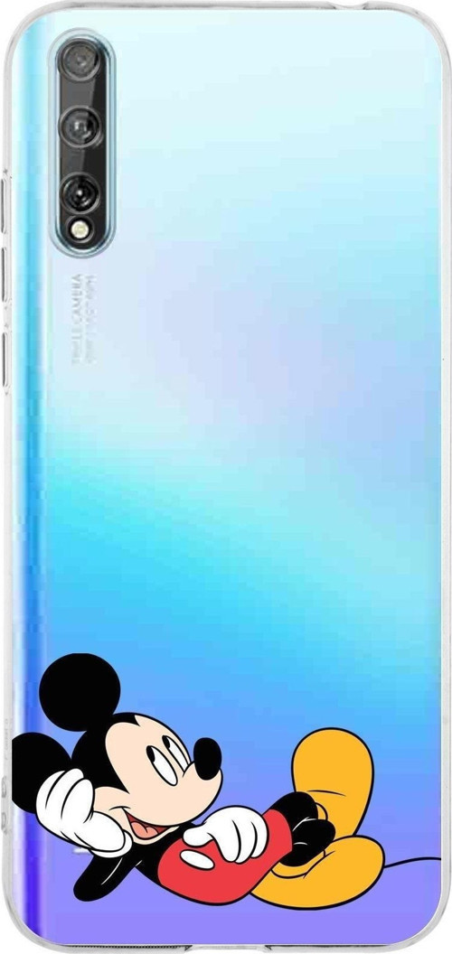 Huawei P Smart S Kamera Korumalı Kapak Mickey Mouse Tasarımlı Şeffaf Kılıf