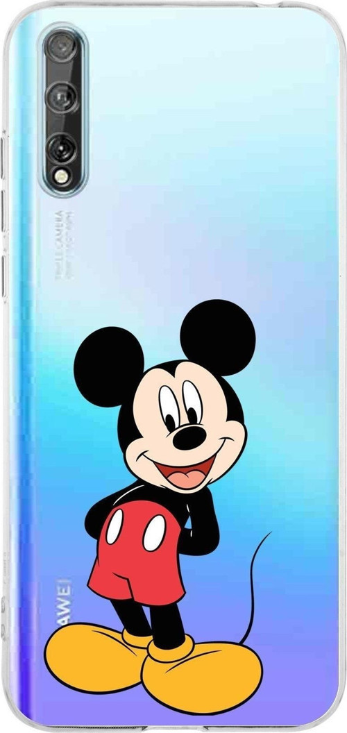 Huawei P Smart S Kamera Korumalı Kapak Mickey Mouse Tasarımlı Şeffaf Kılıf