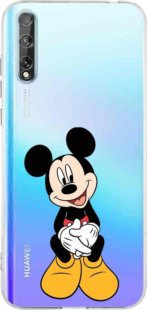 Huawei P Smart S Kamera Korumalı Kapak Mickey Mouse Tasarımlı Şeffaf Kılıf
