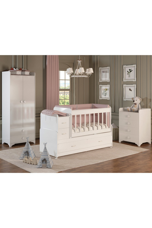Sw 703A Büyüyebilen Bebek Odası Takımı Beyaz