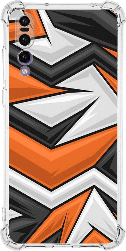 Huawei P20 Pro Köşe Korumalı Antişok Kapak Grafiti Tasarımlı Şeffaf Kılıf