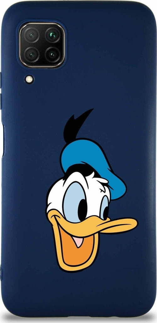 Huawei P40 Lite Soft Premier Kapak Donald Duck-A Tasarımlı Silikon Kılıf - Lacivert