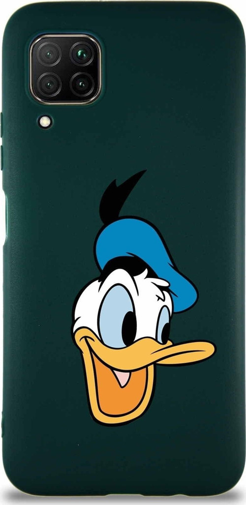 Huawei P40 Lite Soft Premier Kapak Donald Duck-A Tasarımlı Silikon Kılıf - Yeşil
