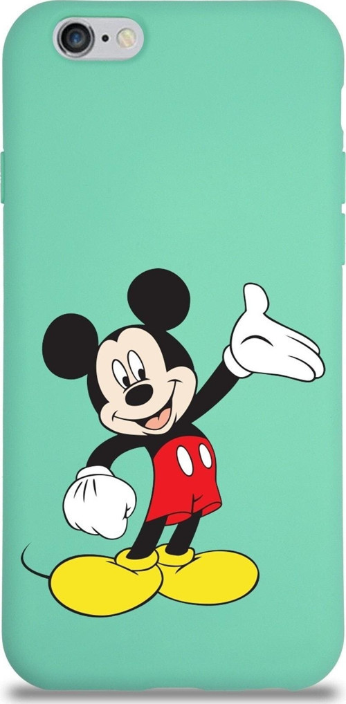 Iphone 6 Plus Uyumlu Lansman Kılıf Mickey Mouse Tasarımlı Altı Kapalı Içi Kaplı Kapak