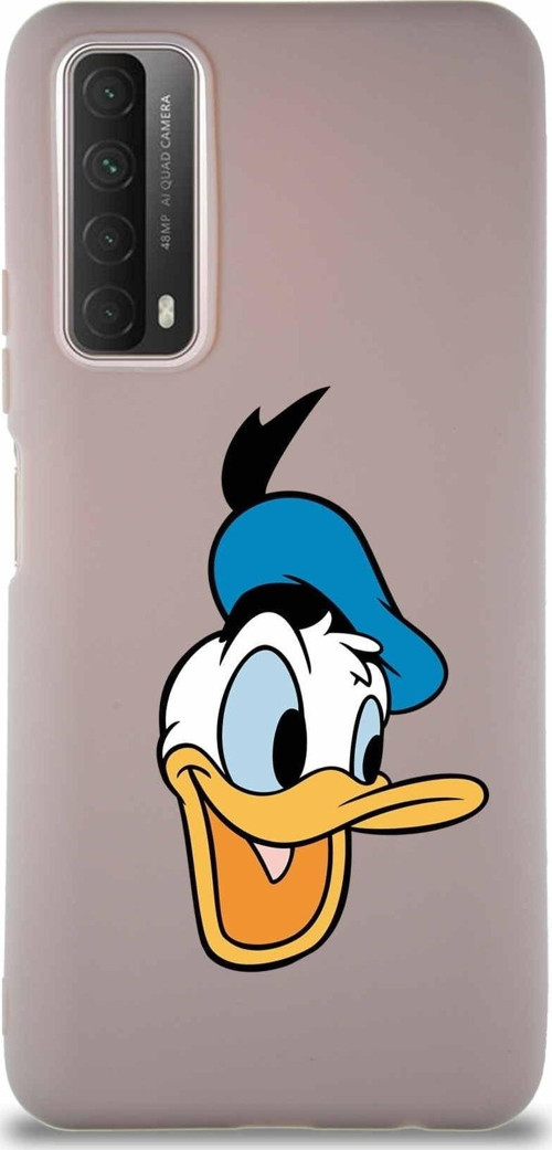 Huawei Y7A Soft Premier Kapak Donald Duck-A Tasarımlı Silikon Kılıf - Pudra