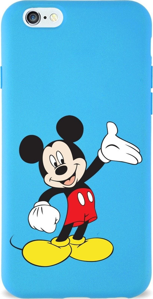 Iphone 6 Plus Uyumlu Lansman Kılıf Mickey Mouse Tasarımlı Altı Kapalı Içi Kadife Kaplı Kapak