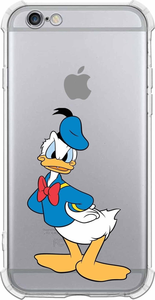 Iphone 6 Uyumlu Köşe Korumalı Antişok Kapak Donald Duck Tasarımlı Şeffaf Kılıf