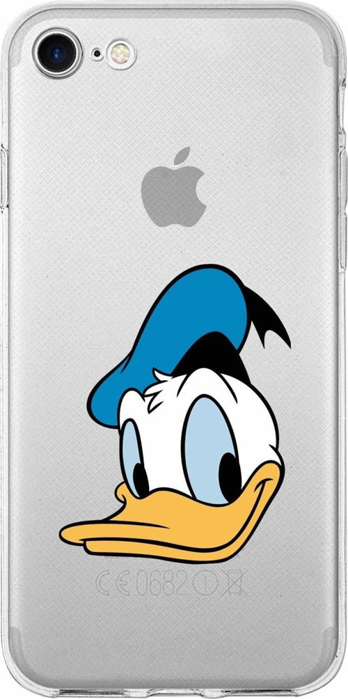 Iphone Se 2020 Uyumlu Kapak Donald Duck Tasarımlı Şeffaf Silikon Kılıf