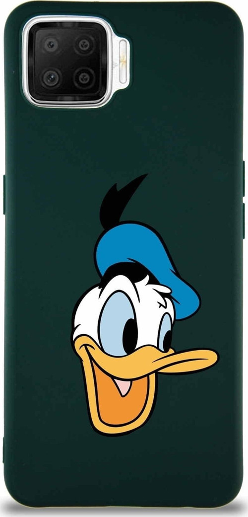 Oppo A73 Soft Premier Kapak Donald Duck-A Tasarımlı Silikon Kılıf - Yeşil
