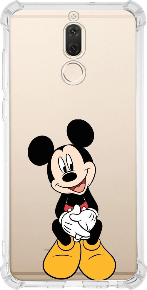 Huawei Mate 10 Lite Köşe Korumalı Antişok Kapak Mickey Mouse Tasarımlı Şeffaf Kılıf