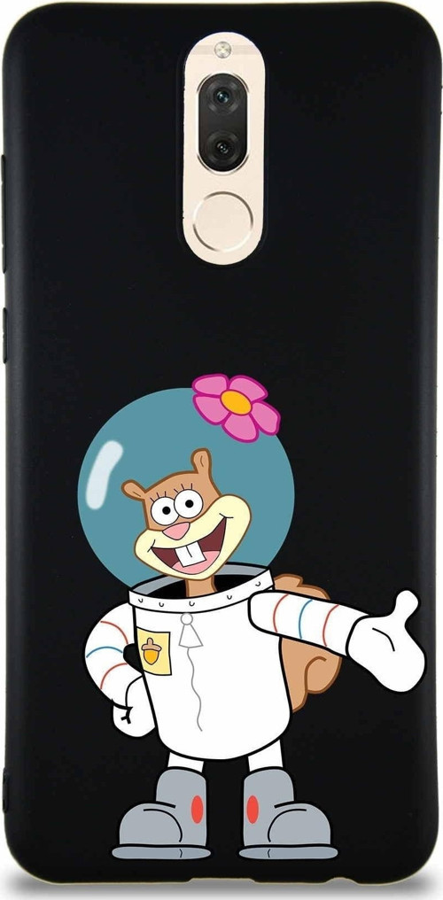 Huawei Mate 10 Lite Soft Premier Kapak Sandy Tasarımlı Silikon Kılıf - Siyah