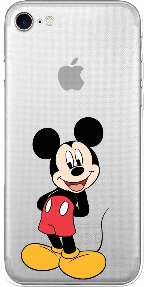 Apple Iphone 8 Uyumlu Kamera Korumalı Kapak Mickey Mouse Tasarımlışeffaf Kılıf