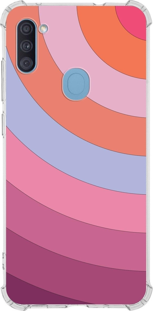 Samsung Galaxy A11 Köşe Korumalı Antişok Kapak Renk Cümbüşü Tasarımlı Silikon Kılıf